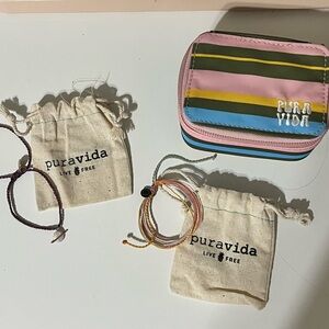 Pura Vida Purple Bracelet with Opal Charm